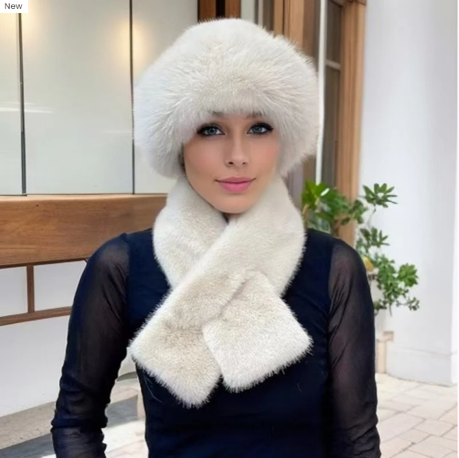 💖 Puha szőrös sapka + ingyenes hozzá illő sál🧣