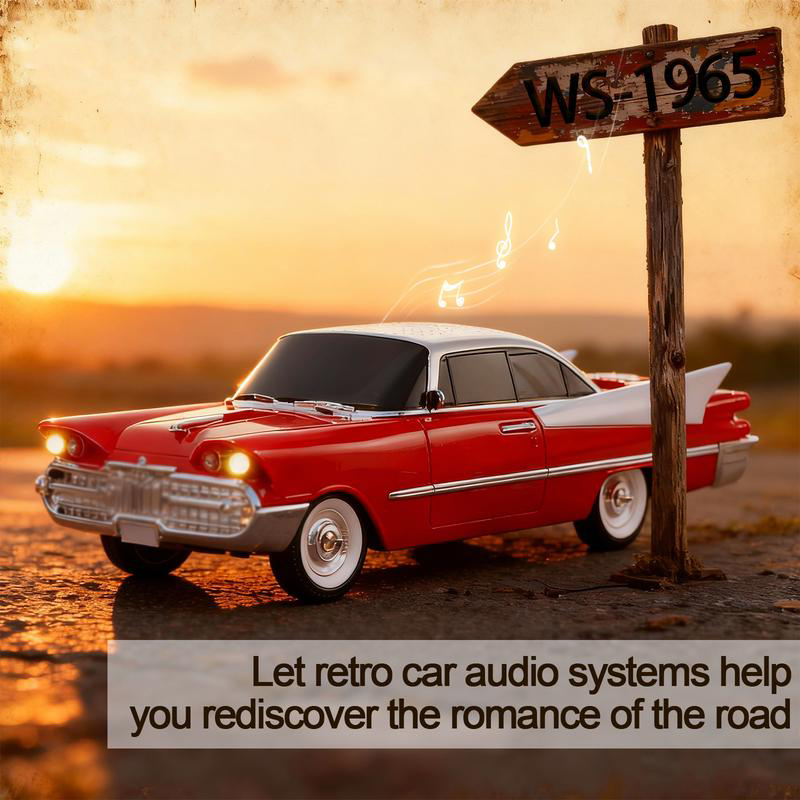 🚗 🔥Vintage autó modell Bluetooth hangszóró (FM rádióval)