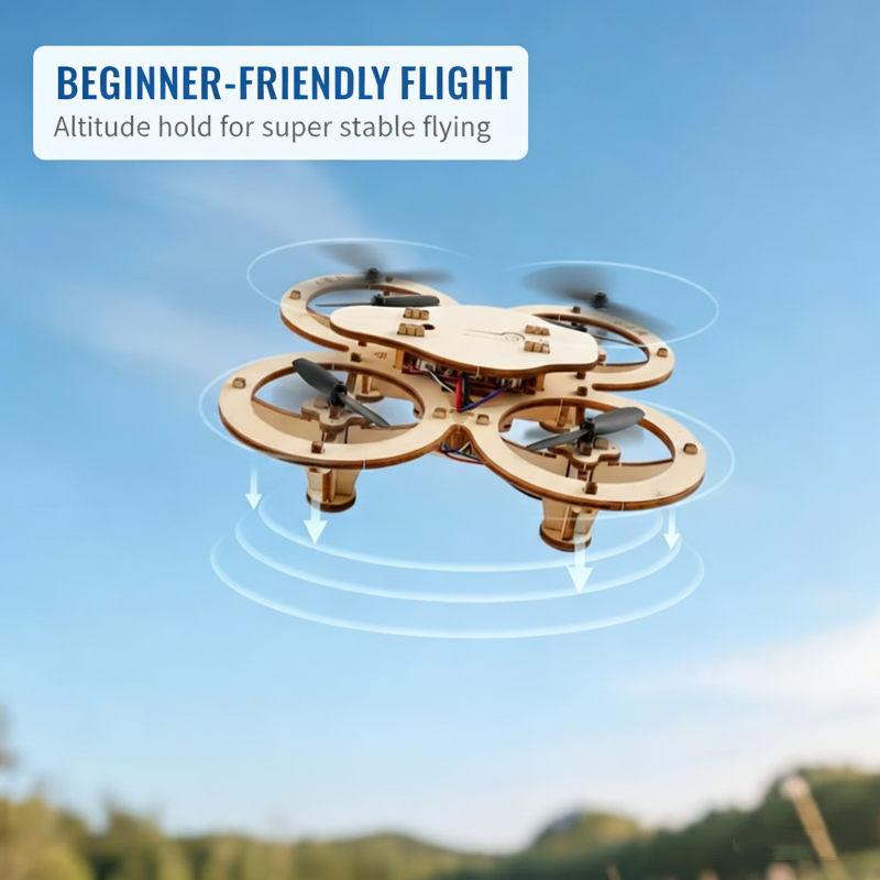 ✈️ Gyerekeknek szóló DIY fa drón építőkészlet