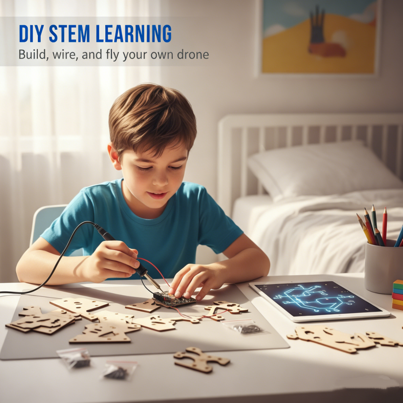 ✈️ Gyerekeknek szóló DIY fa drón építőkészlet