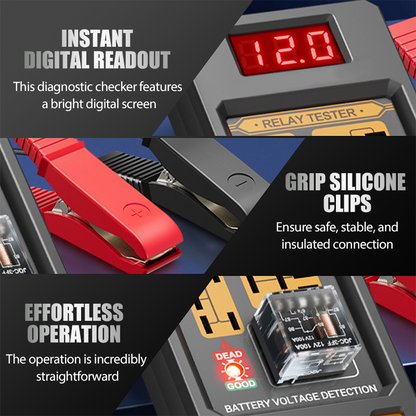 🔥 Autó relé feszültségtesztelő LED kijelzővel