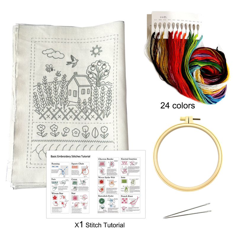 🌈DIY hímzés öltés gyakorló könyv készlet