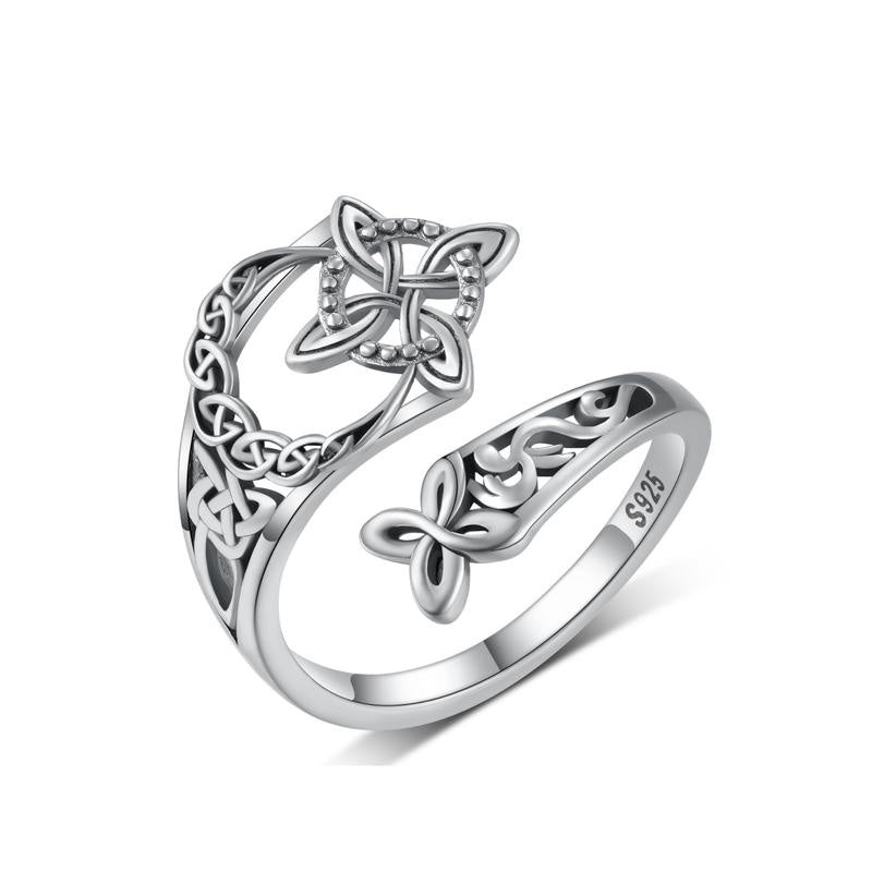 Kelta boszorkánycsomó állítható gyűrű – Végtelenség, erő és stílus az ujjadon ✨💍