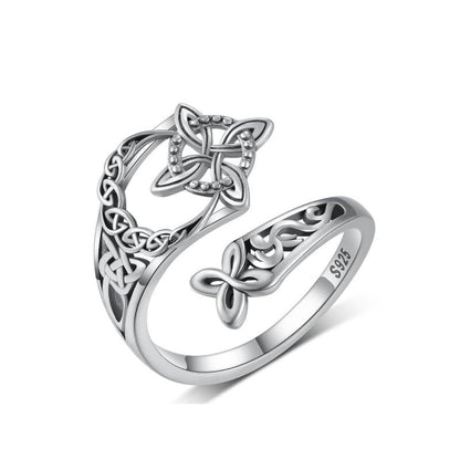 Kelta boszorkánycsomó állítható gyűrű – Végtelenség, erő és stílus az ujjadon ✨💍