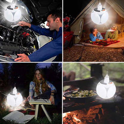 💡Napenergiával működő, multifunkcionális és összecsukható lámpa labda formájú
