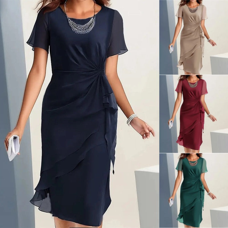 👗 Budapesti hangulat: elegáns, egyszínű ruha – francia retro stílus, első pillantásra meghódít ✨