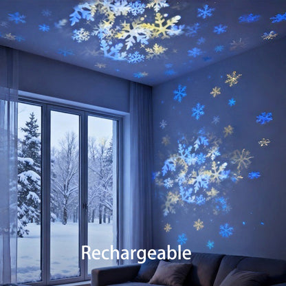 ✨ Dinamikusan forgó LED projektor – Csillagok, fények, varázslat. Nyomja meg a hangulatgombot! 🌀🎇