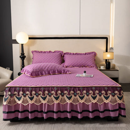 ✨ Rózsás Szegélyű Ágynemű Szoknya – Elegancia és Kényelem Egyben! 🛏️🌸