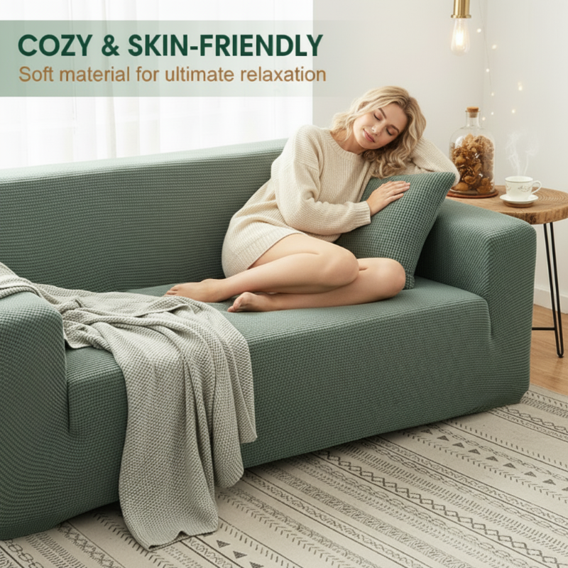 🛋️✨ Jacquard kötött, rugalmas kanapéhuzat