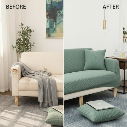 🛋️✨ Jacquard kötött, rugalmas kanapéhuzat