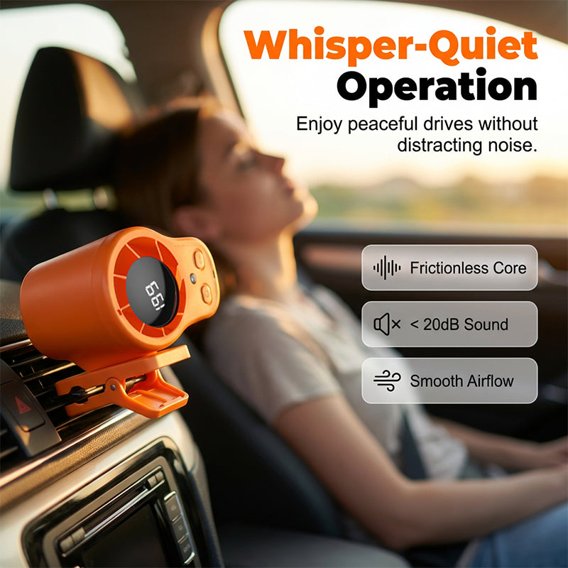 🚗 Hordozható LED-es autóventilátor intelligens kijelzővel – Élvezze a hűs vezetést! 💨🌬️ ✅ Utánvéttel!