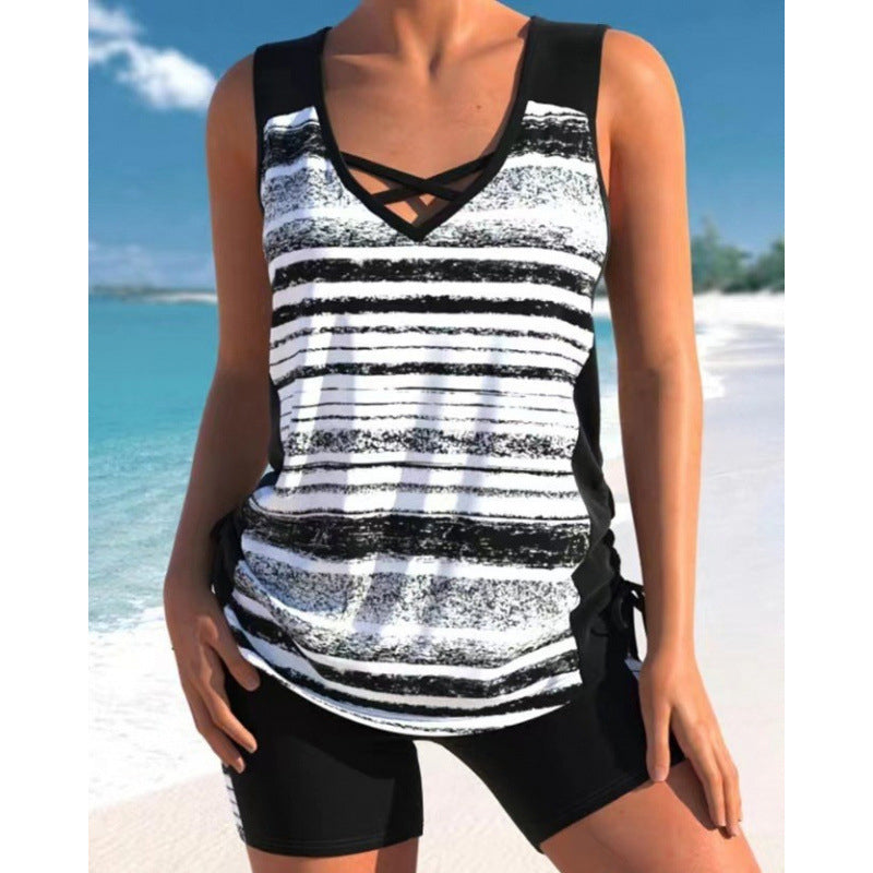 👙 S-3XL Tankini fürdőruha – Mintás, kétrészes, kényelmes. A te nyári partnered! 🏖️✨