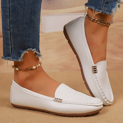 🥿 Női PU-bőr lapos talpú loafer – Kényelmes elegancia minden lépésben!