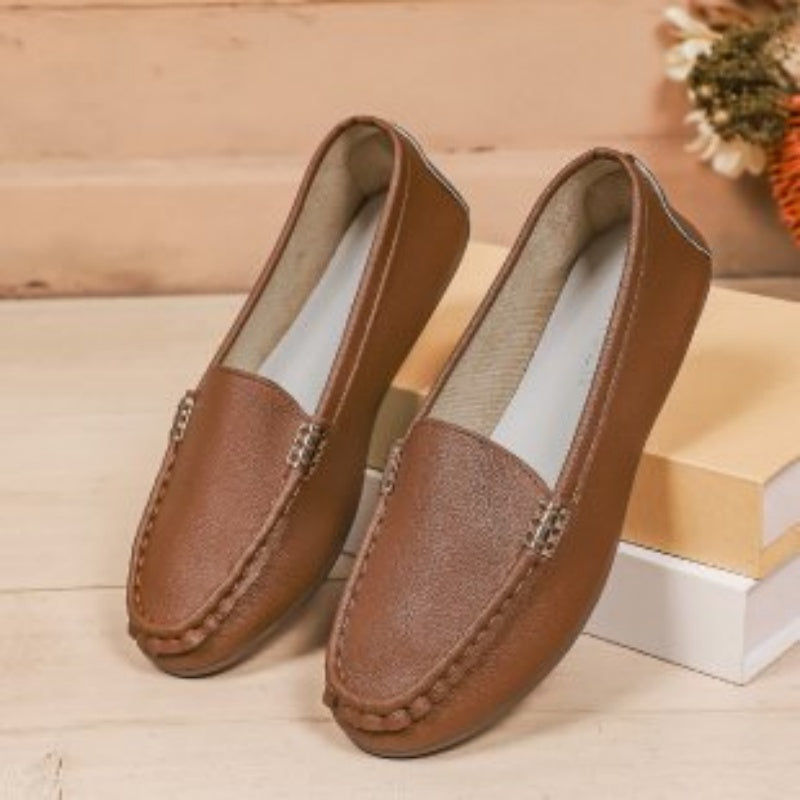 🥿 Női PU-bőr lapos talpú loafer – Kényelmes elegancia minden lépésben!