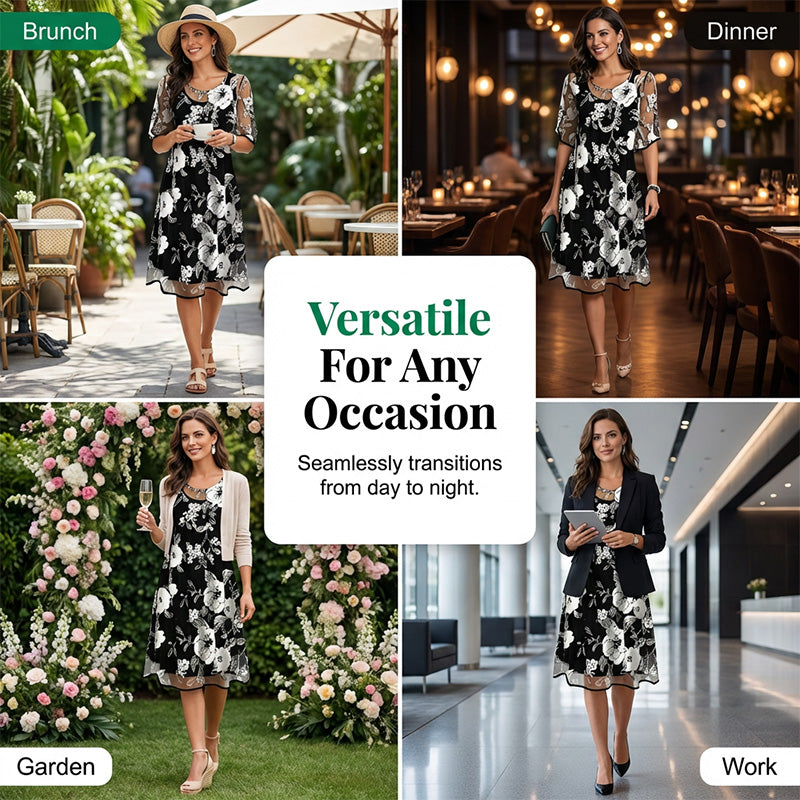 🌸 Női virágmintás sifonruha – Lebegő elegancia, időtlen stílus! ✨