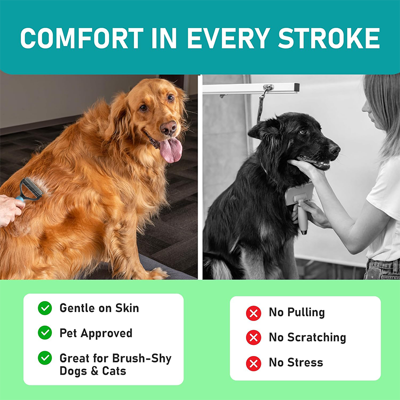 🐾 1+1 INGYEN! Kétoldalas szőrfésű kutyáknak és macskáknak – hatékony, gyors, utánvéttel! 🐶🧹