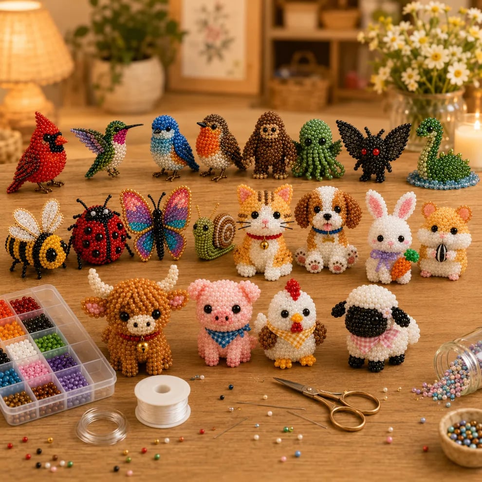🏆 Ideiglenes akció! Bébi állatok 3D gyöngy kézműves készlet – kreatív játék, ami fejleszt. Kapkodják a szülők! 🧵✨