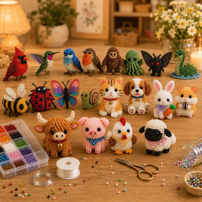 🏆 Ideiglenes akció! Bébi állatok 3D gyöngy kézműves készlet – kreatív játék, ami fejleszt. Kapkodják a szülők! 🧵✨